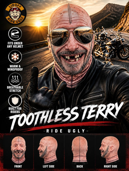 Toothless Terry LidOff face mask