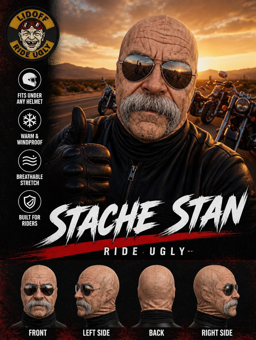 Stache Stan LidOff face mask